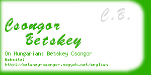 csongor betskey business card